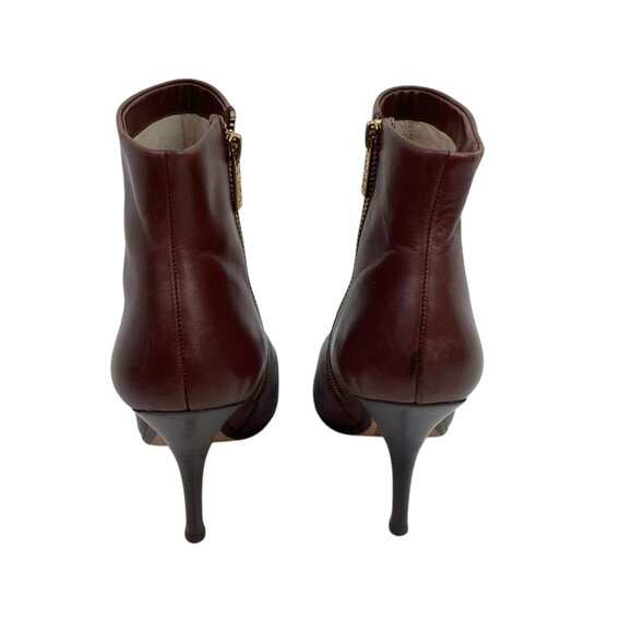 Kors Michael Kors Womens 9.5M Leather Pointed Toe Ankle Boots Brown - Picture 6 of 14